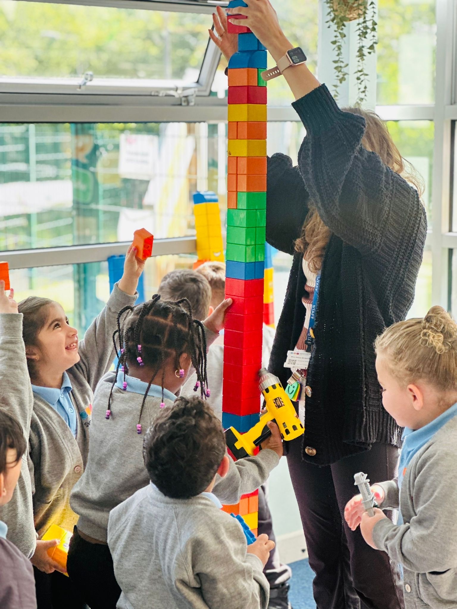 Sycamore Nursery children building tower