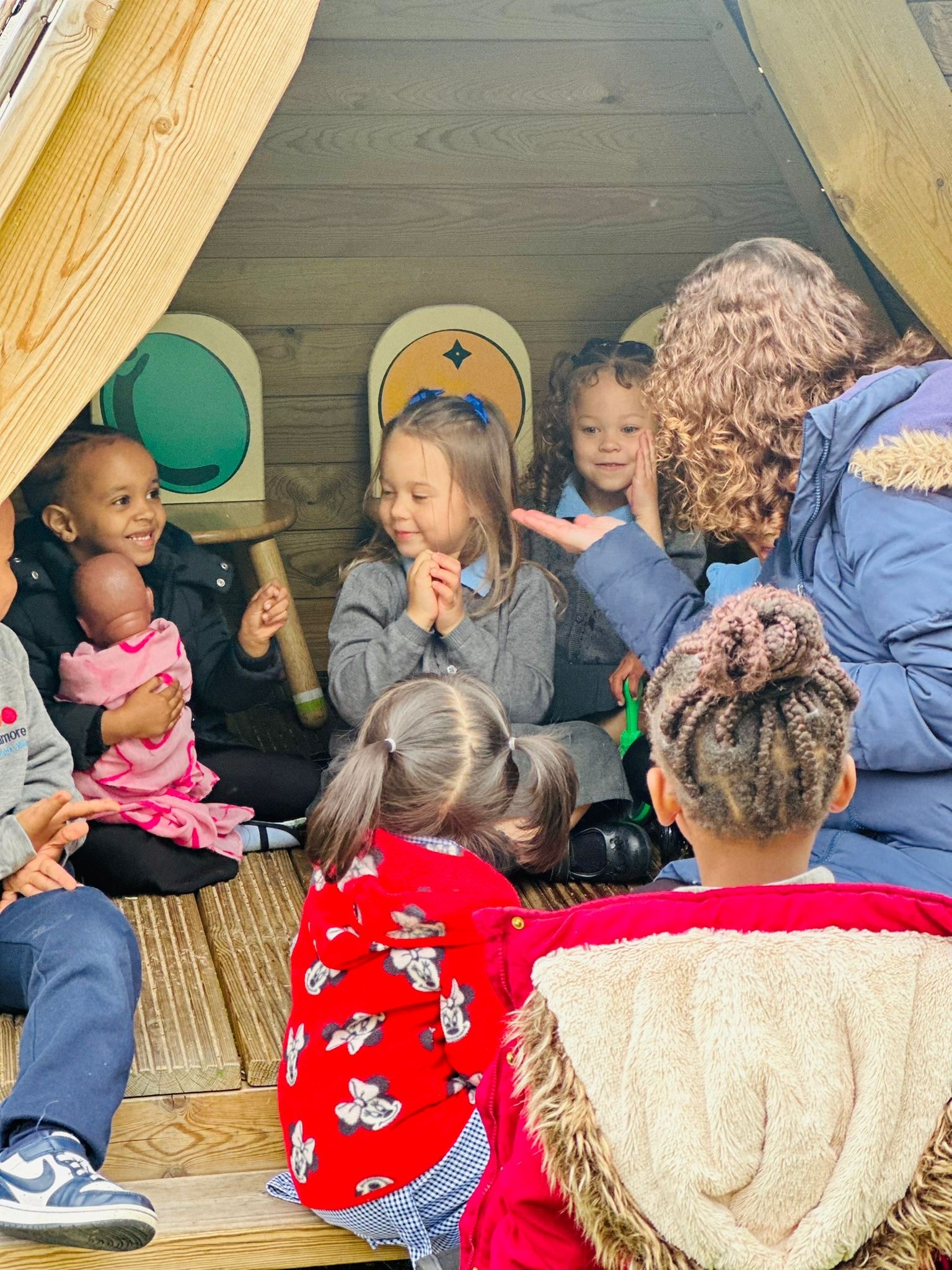 Sycamore Nursery children outside