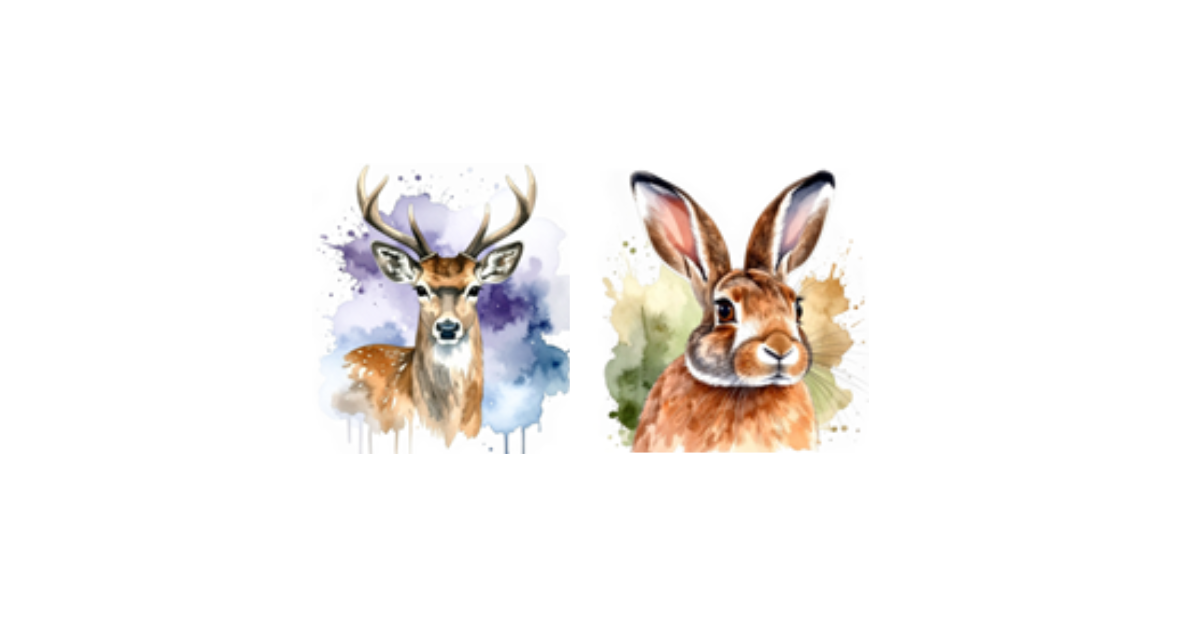 Hare and Deer